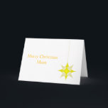 Yellow Star Design Mother Christmas Card<br><div class="desc">Mother Christmas card yellow star design. You can customise this Christmas card with any text of your choice then have it printed and sent to you or instantly download it. Should you require any help with customising then contact us through the message link on this page. Mother Christmas card star...</div>