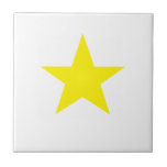 Yellow Star Tile<br><div class="desc">Yellow Star Ceramic Tile.  Stars are always in fashion!</div>
