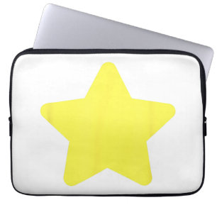 Yellow star tree Merry christmas Laptop Sleeve