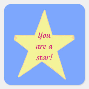 Yellow Star, You are a star Stickers