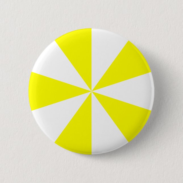 Yellow Starburst 6 Cm Round Badge (Front)