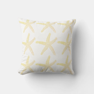Yellow Starfish Pattern Beach Decor Gift Favor Cushion