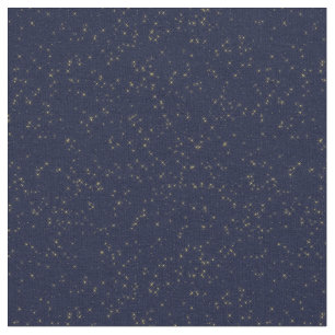 Yellow Starry Night Sky Fabric