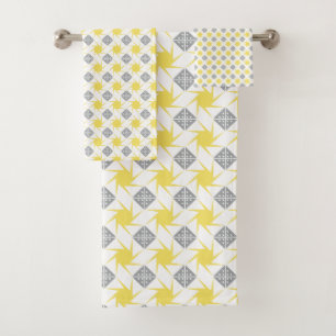 Yellow Stars Bath Towel Set