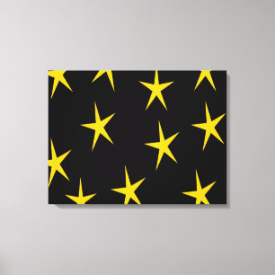 YELLOW STARS CANVAS PRINT