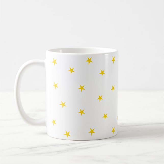 Yellow stars coffee mug (Left)