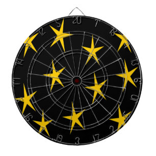 YELLOW STARS DARTBOARD
