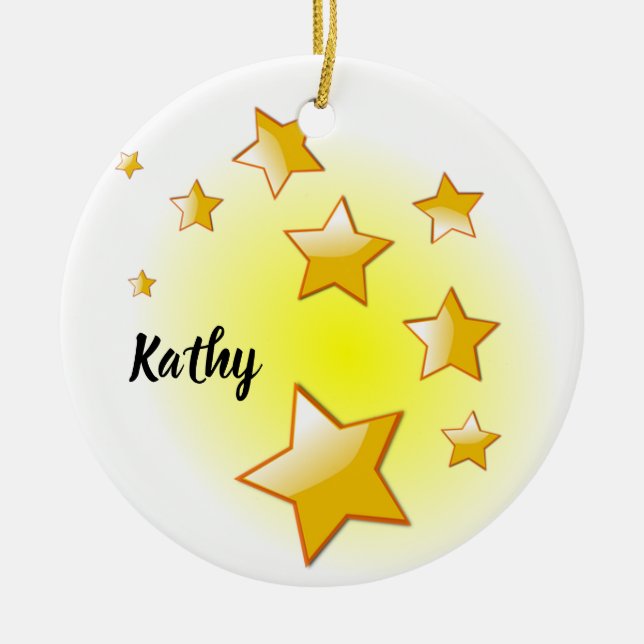 Yellow Stars Ornament (Front)