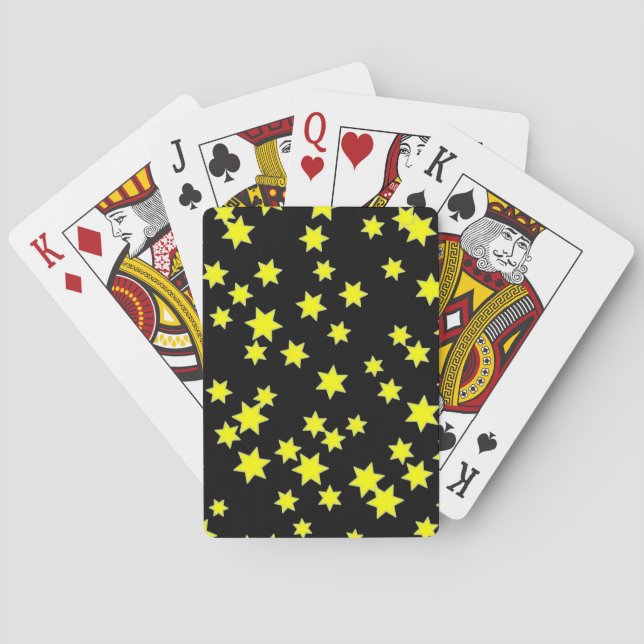 Yellow Stars Playing Cards (Back)
