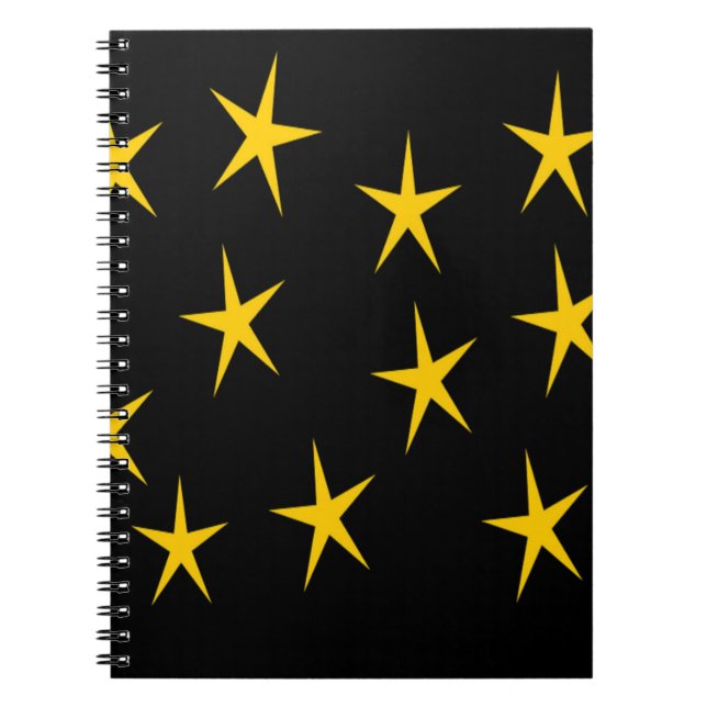 YELLOW STARS SPIRAL NOTEBOOK (Front)