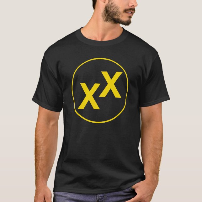 Yellow State of Jefferson Double-Cross Black Shirt (Front)