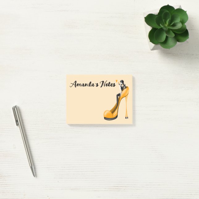 Yellow Stiletto Shoe Fashion  Diva Notes (Office)
