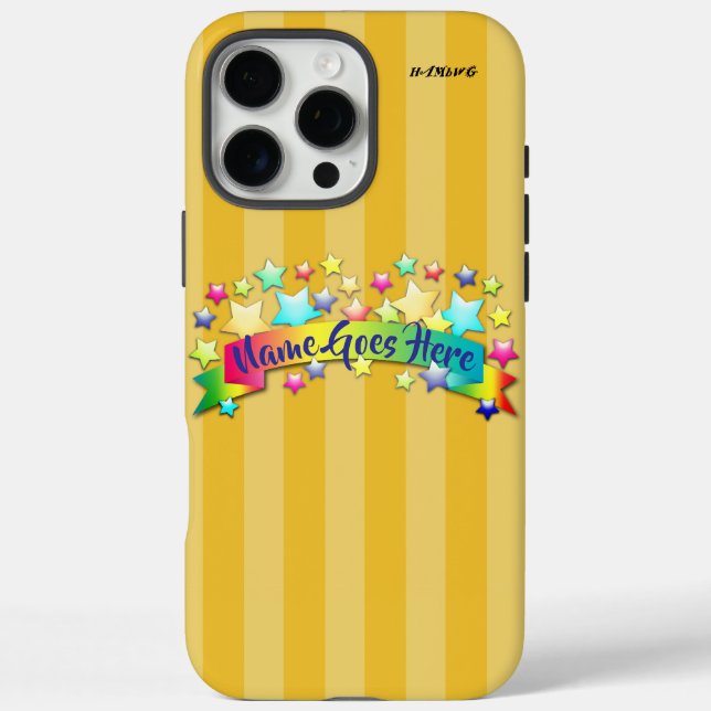 Yellow Stripe Cell Phone Case  HAMbWG (Back)