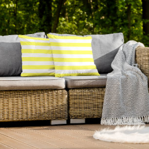 Yellow Stripe Outdoor Cushion