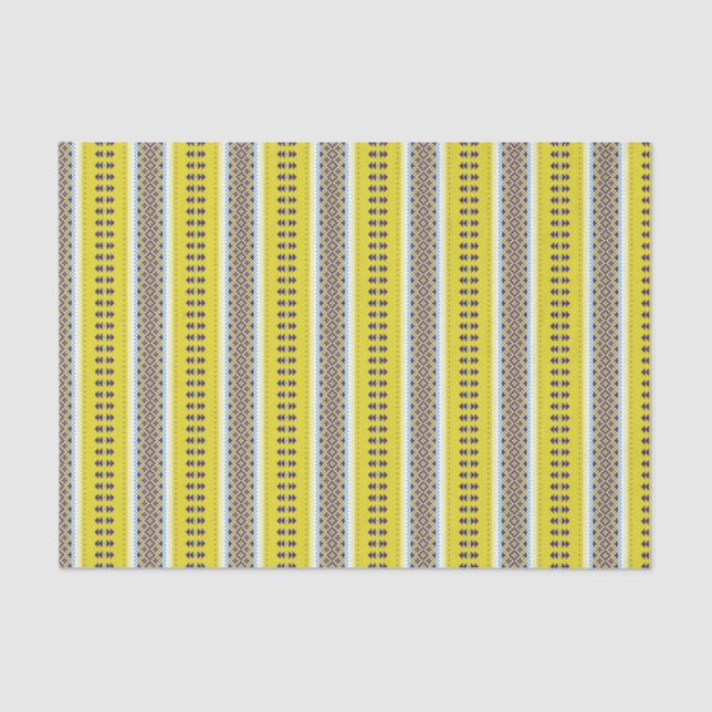 Yellow Stripe  Tissue Paper (Front)