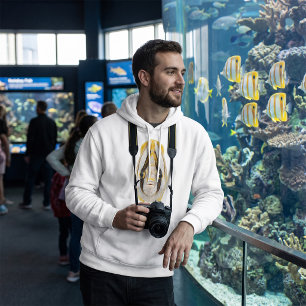 Yellow Striped Angelfish Portrait Hoodie