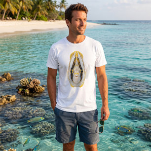 Yellow Striped Angelfish Portrait T-Shirt
