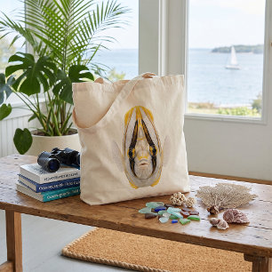Yellow Striped Angelfish Portrait Tote Bag