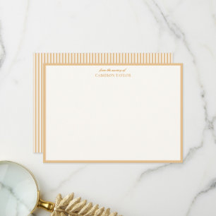 Yellow Striped From Nursery Custom Baby Shower Thank You Card