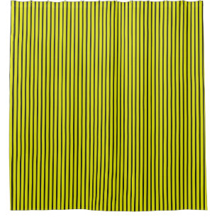 💛 Yellow Striped Glow ✨ Modern Minimal Texture Shower Curtain
