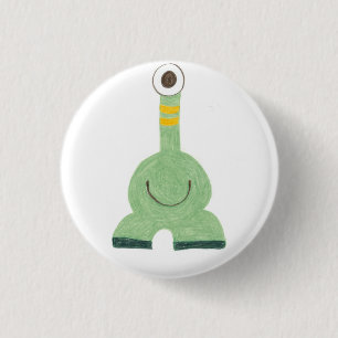 Yellow Stripes 3 Cm Round Badge
