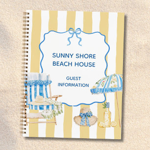 Yellow Stripes Amalfi Beach House Guest Book