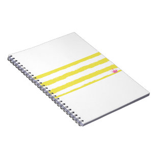 Yellow stripes and a pink crown Notebook
