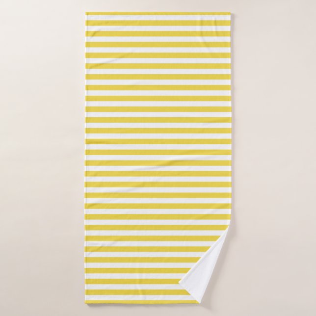 Yellow Stripes Bath Towel Set (Bath Towel)