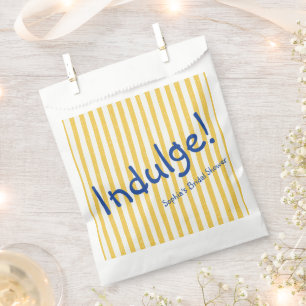Yellow Stripes Bold Blue Indulge Favour Bags