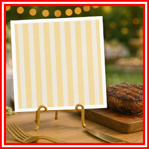 Yellow Stripes La Dolce Vita Lemons Italian PLAIN Napkin