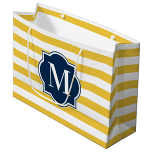 Yellow Stripes Large Gift Bag