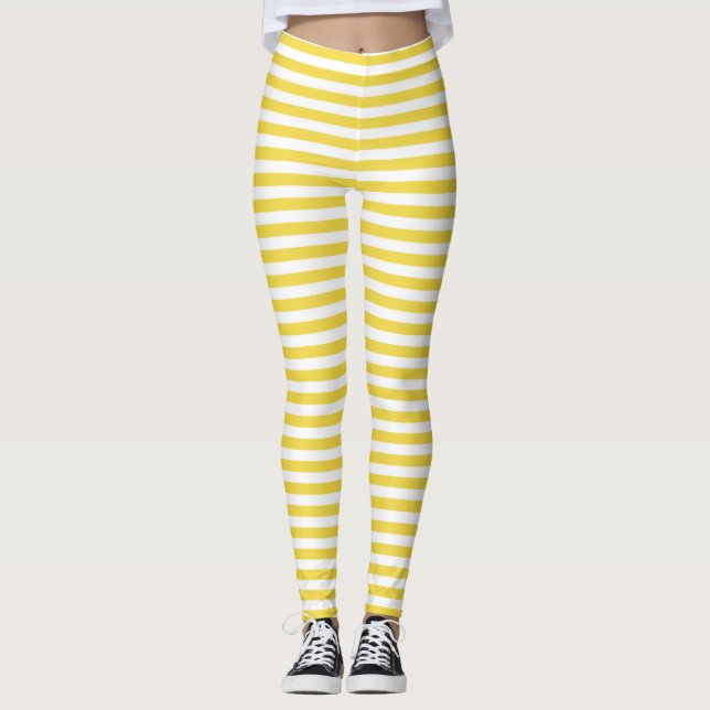 Yellow Stripes Leggings (Front)