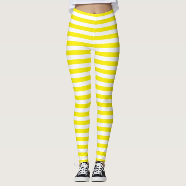 Yellow Stripes Leggings (Front)
