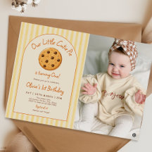 Yellow Stripes Little Cutie Pie Birthday Photo