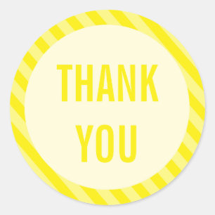 Yellow Stripes Party Sticker