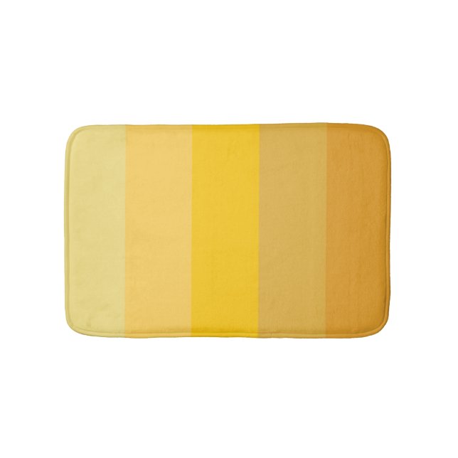Yellow stripes pattern bath mat (Front)