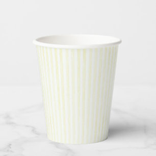 Yellow Stripes Summer Picnic Party Paper Cup