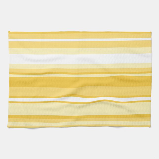 Yellow stripes tea towel (Horizontal)