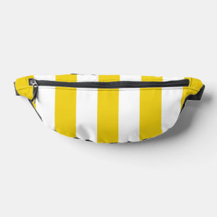 Yellow Stripes, White Stripes, Striped Pattern Bum Bags