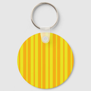 Yellow Stylish Stripes Pattern Design Key Ring