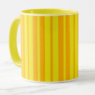 Yellow Stylish Stripes Pattern Design Mug