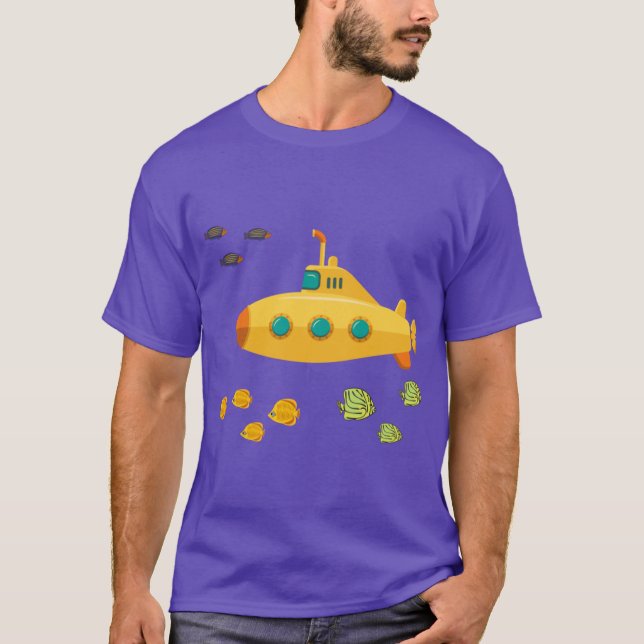 Yellow submarine boy retro T-Shirt (Front)