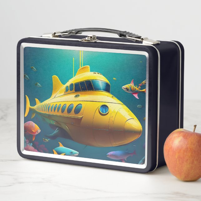 Yellow submarine Metal Lunchbox (In Situ)