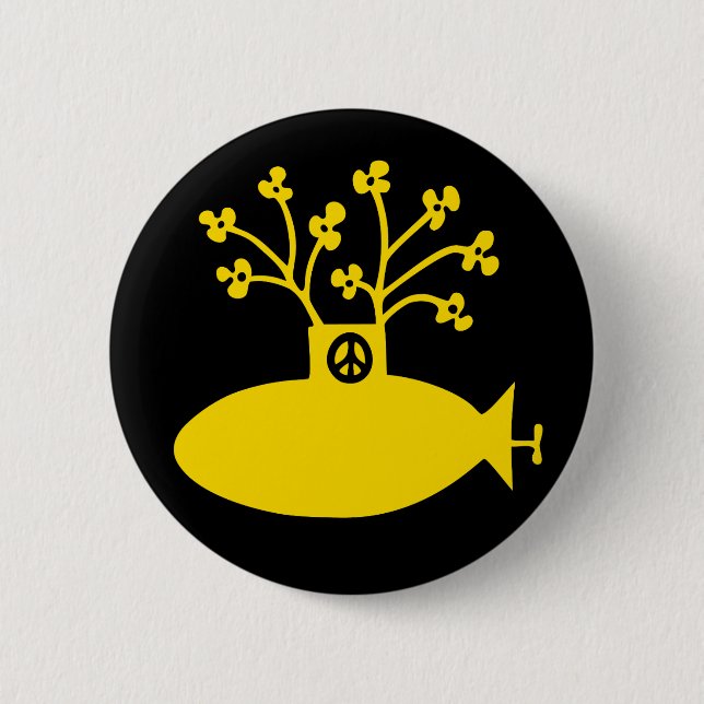 Yellow Submarine Sixties Peace 6 Cm Round Badge (Front)