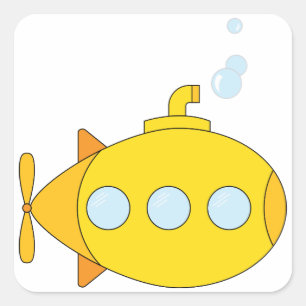 Yellow Submarine Square Sticker