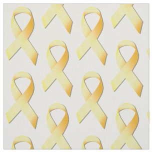 Yellow Suicide Prevention Ribbon Fabric