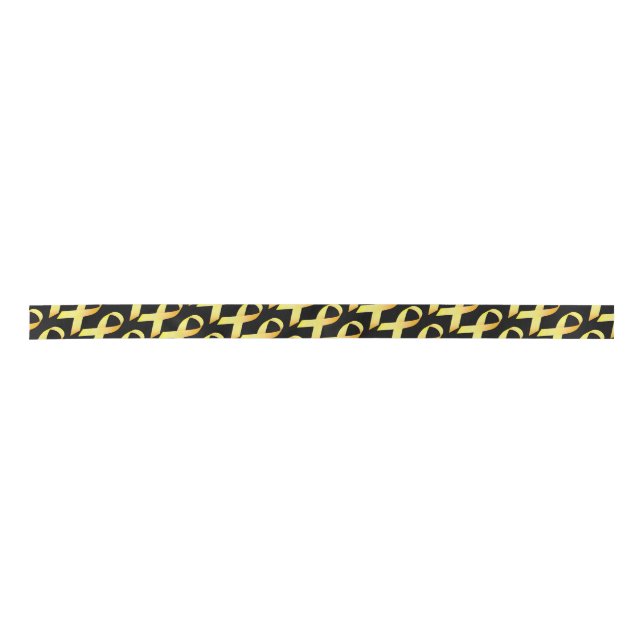 Yellow Suicide Prevention Ribbon Satin Ribbon (Front)