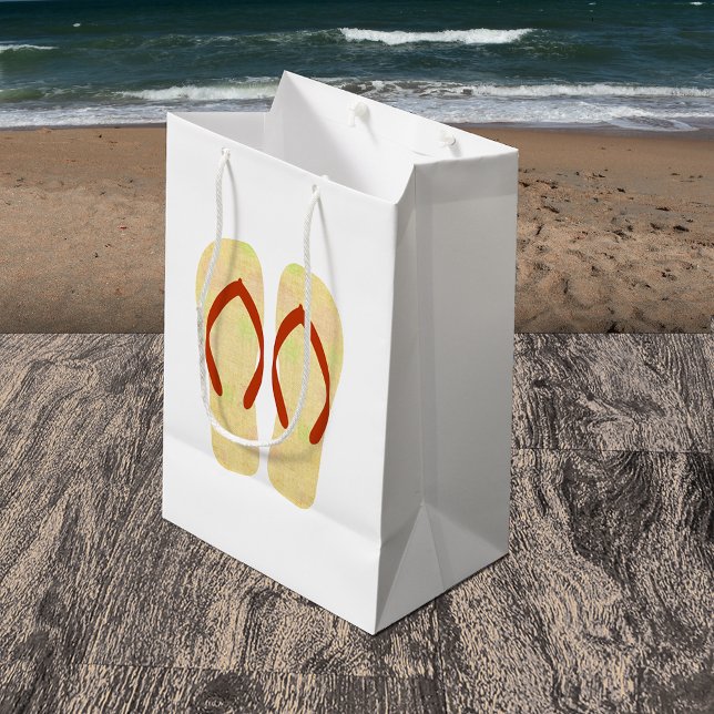 Yellow Summer Beach Party Flip Flops Gift Bag (Creator Uploaded)