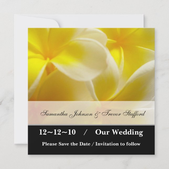 Yellow Summer save the date (Front)