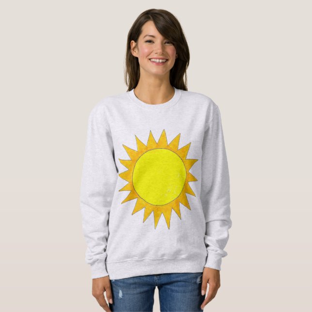 Yellow Summer Sun Sunny Sunshine Soak up the Rays Sweatshirt (Front Full)